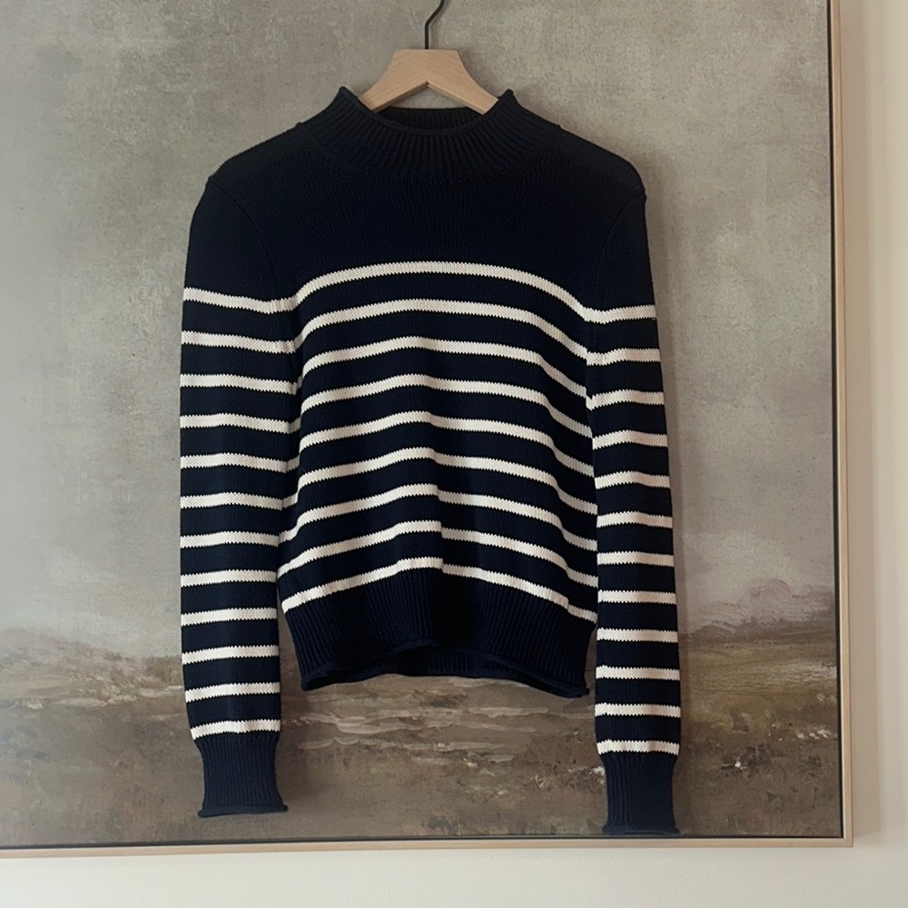 J. Crew Navy Striped Sweater